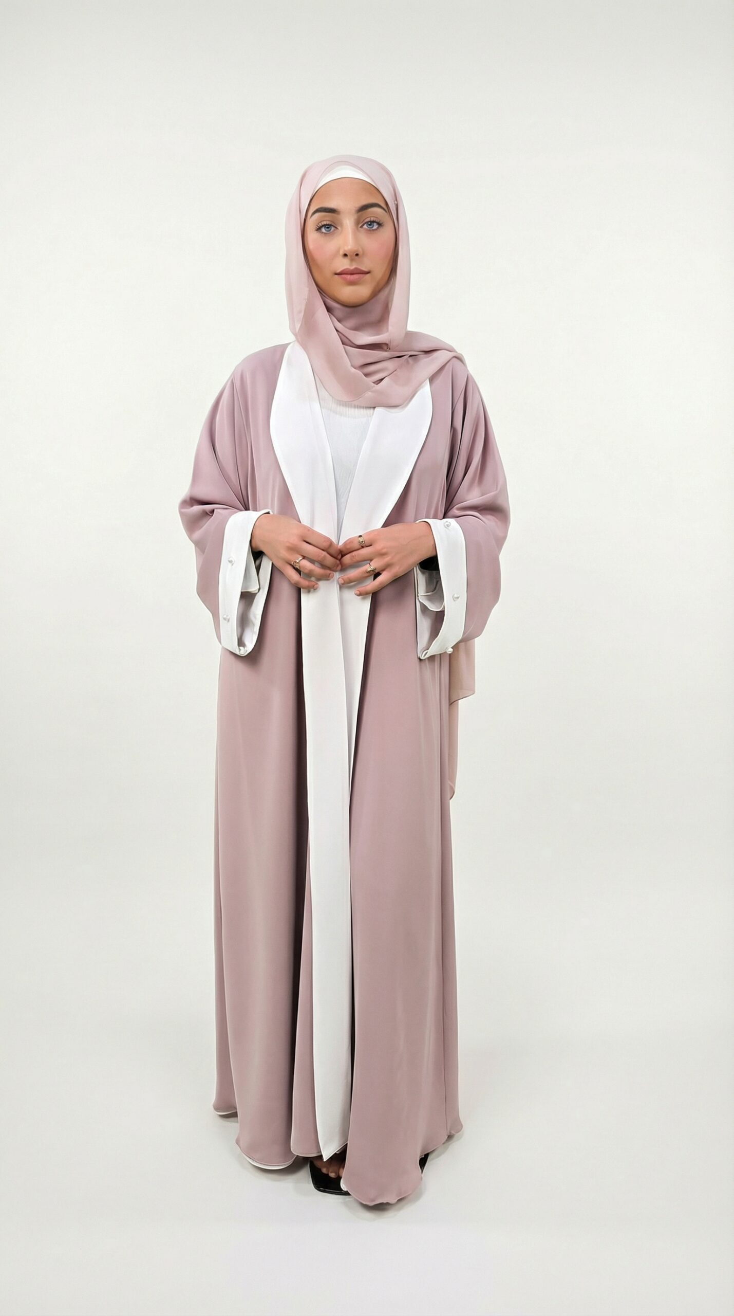 Abaya Kimono Élégance Royale — Hijab Assorti