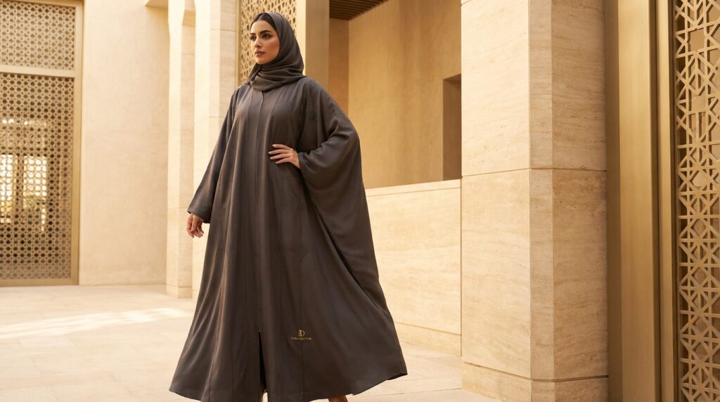 abaya dubai Femme élégante en abaya Dubaï luxe discret modernité raffinement Émirats