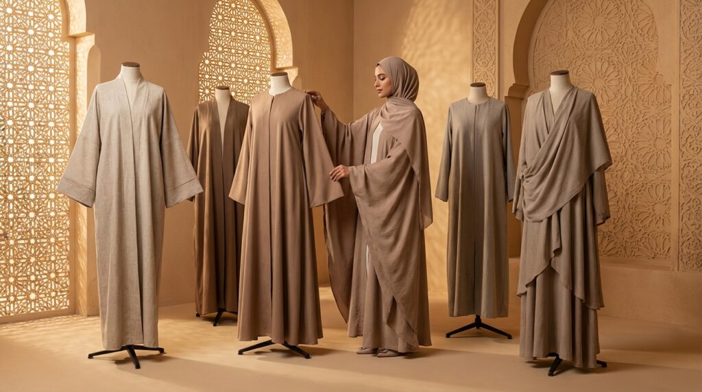 Abayas par Coupe et Style : Collection abayas par coupe et style 2026 présentant diversité des silhouettes